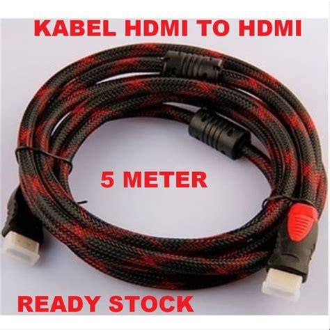 Jual Kabel HDMI Penghubung Laptop Ke Proyektor TV Monitor Panjang 5m ...