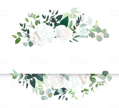 two horizontal banners with white flowers and green leaves