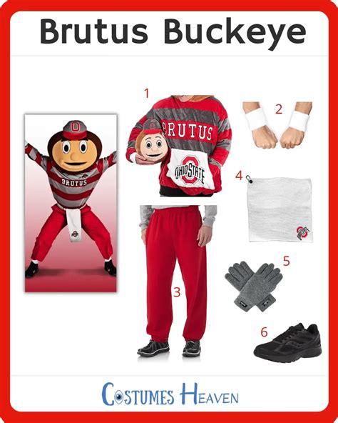 Brutus Buckeye Costume For Cosplay & Halloween 2024