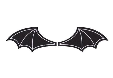 Bat Wings Patch - Black with White | House of Aberrant