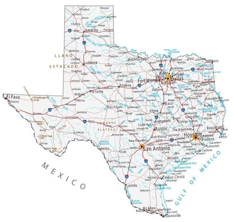 Texas Lakes and Rivers Map - GIS Geography