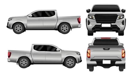 Pickup Truck Mockup Vector Art, Icons, and Graphics for Free Download