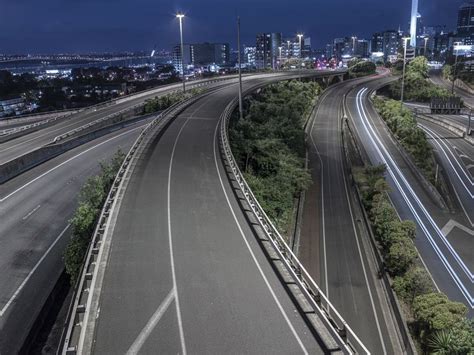 Night Highway in Urban City Lights - HDRi Maps and Backplates