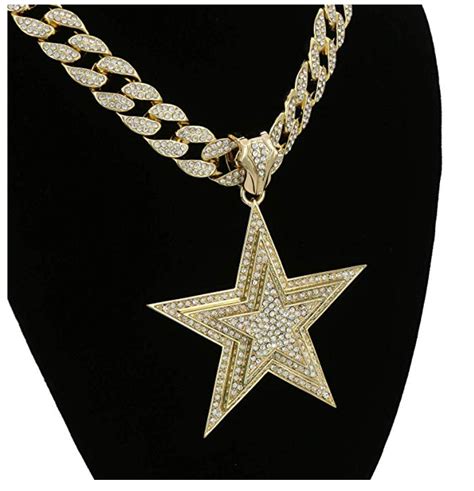 Cuban Link NBA Young Boy Star Chain Gold Color Metal Alloy Pendant Hip ...