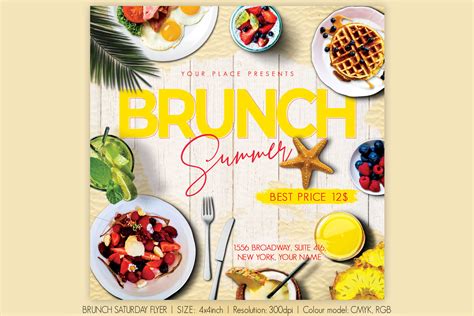 Brunch Saturday Flyer By artolus | TheHungryJPEG