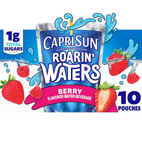 Capri Sun Roarin' Waters Berry Rapids Flavored Water Kids Drink Pouches ...