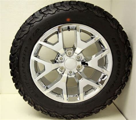 GMC Honeycomb Chrome 20" Wheels With 275/60/20 BFG KO2 A/T Tires