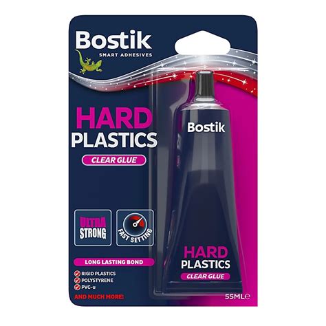 Bostik Hard Plastics Solvent-based Clear Glue, 60ml | DIY at B&Q