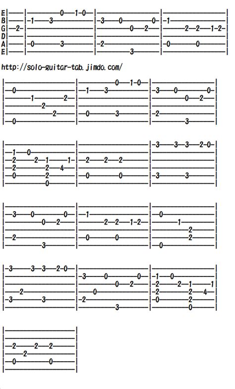 Greensleeves - Guitar Tabs for Classical and Electric Guitar