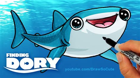 How to Draw Destiny from Finding Dory step by step Cute -Whale Shark