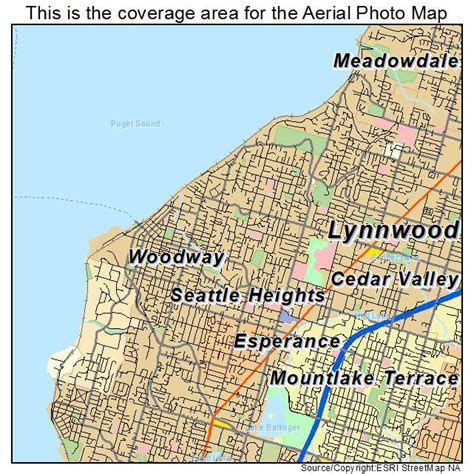 Aerial Photography Map of Edmonds, WA Washington