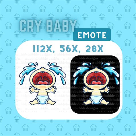 Cry Emote Cry Baby Emote Twitch Streamer Emote - Etsy