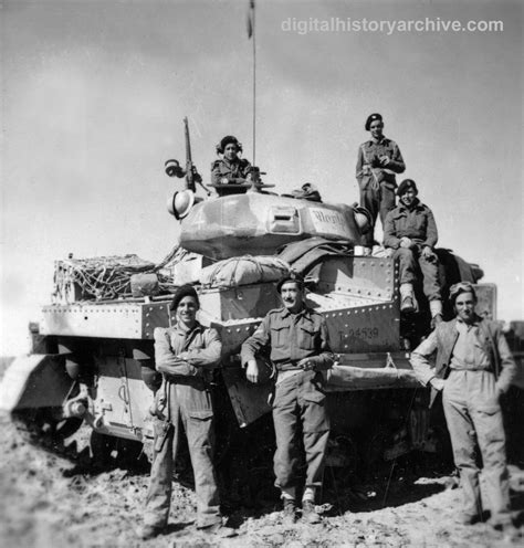 WWII, 1943 - This British tank crew just completed a successful drive ...