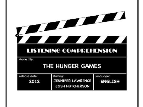 Listening Comprehension - The Hunger Games | Teaching Resources