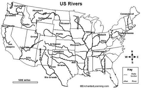 Map Of Usa Rivers United States River And Cities World Maps With | Us ...