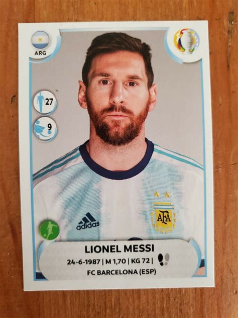 Lionel Messi Copa America 2021 Sticker- #ARG20 Argentina Barcelona ...