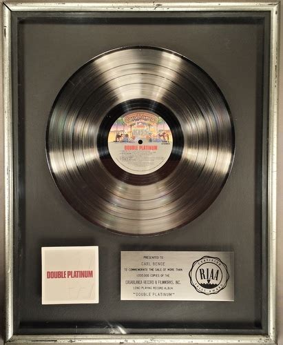 Kiss “Double Platinum” – 1978 – RIAA Platinum Floater