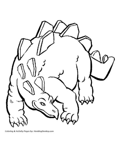 Dinosaur Coloring Pages | Printable Stegosaurus coloring page sheet and ...