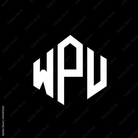 WPU letter logo design with polygon shape. WPU polygon and cube shape ...