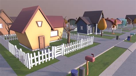 Cartoon Neighborhood - 3D model by Julia Davis (@jldavis) [5a6e5cb ...