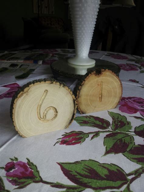 Rustic wooden DIY table numbers | Weddingbee Photo Gallery