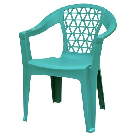 Adams Penza Outdoor Resin Stack Chair with Phone Holder, Plastic Patio ...