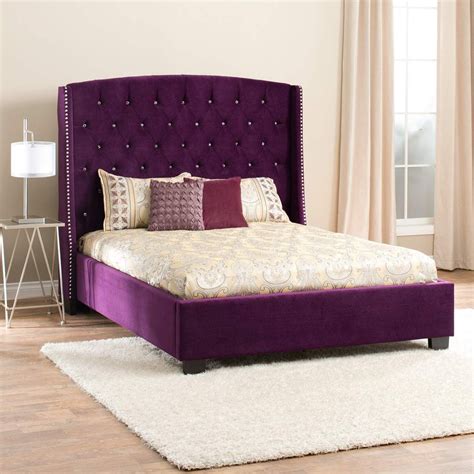 Featuring wing back styling on a diamond tufted headboard, the Diva in ...