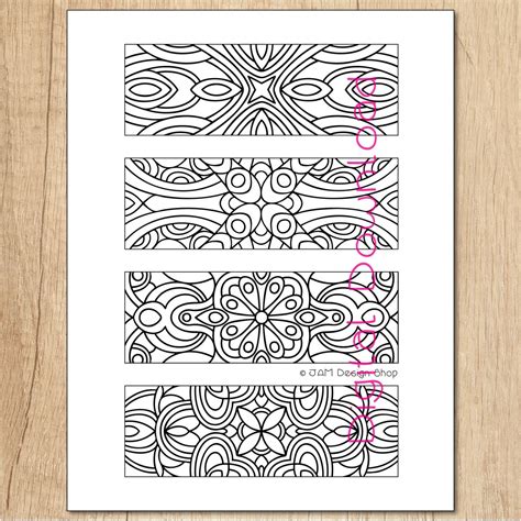 Mandala Bookmarks Color Your Own Bookmarks Bookmark Set - Etsy