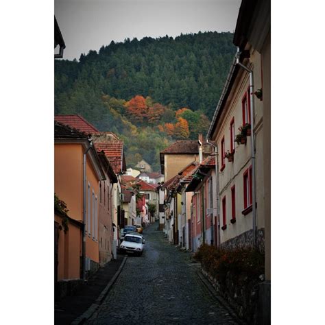 Tablou Canvas - Peisaj Urban Toamna Munte Centru Vechi Brasov Romania ...