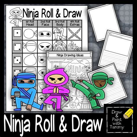 Roll a Ninja Roll and Draw Art Activity Game Perfect for a Art Sub ...