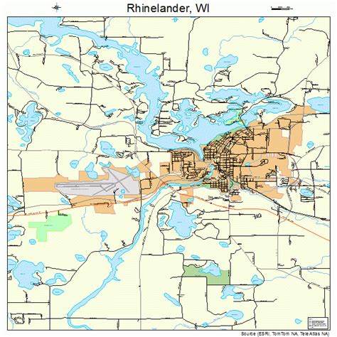 Rhinelander Wisconsin Street Map 5567200