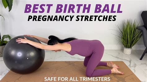 Best Birth Ball Pregnancy Stretches (Feels AMAZING) 20 Minute Pregnancy ...