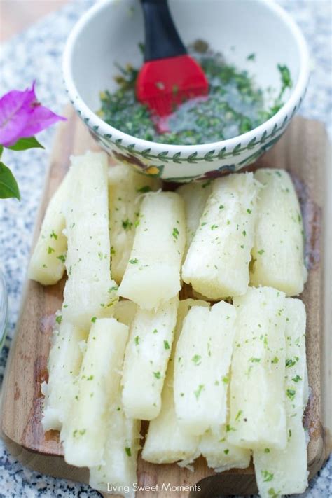 Grilled Yuca with Garlic Mojo Sauce | Recipe | Plantain recipes ...