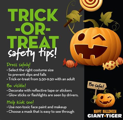 Trick-or-Treat Safety Tips! | Helping kids, Celebration around the ...