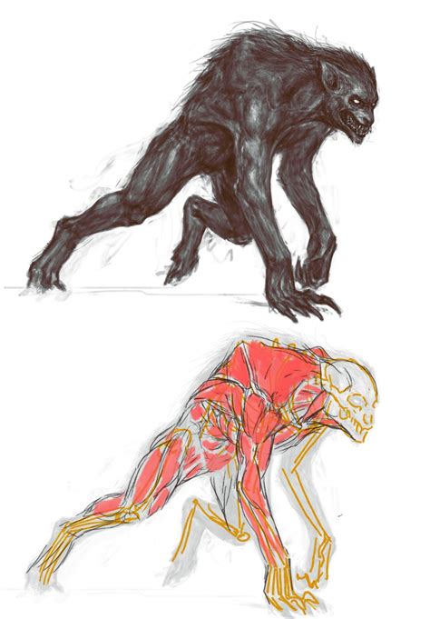 Lycan sketch Monster Concept Art, Monster Art, Fantasy Monster ...