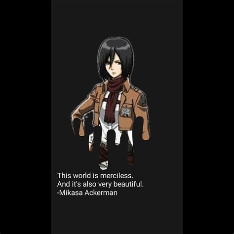 Attack on Titan, anime, mikasa ackerman, quotes, HD phone wallpaper ...