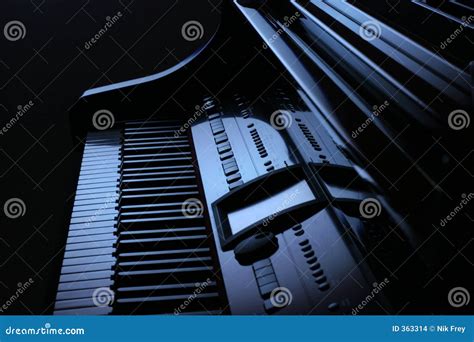 Piano in blue stock photo. Image of melody, woogie, music - 363314