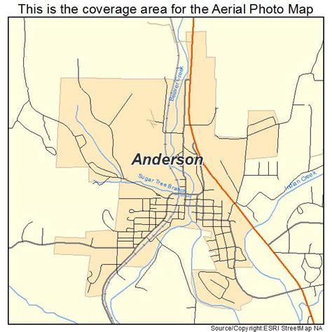 Aerial Photography Map of Anderson, MO Missouri