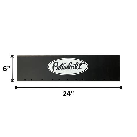 Top Mud Flap with Peterbilt Classic Style in White – Shark Chrome Shop