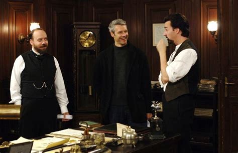 Paul Giamatti, director Neil Burger, and Edward Norton on the set of ...