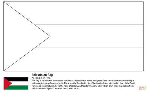 Flag of Palestine coloring page | Free Printable Coloring Pages