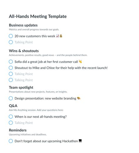 All-Hands Meeting Agenda Template | Foster a Culture of Collaboration