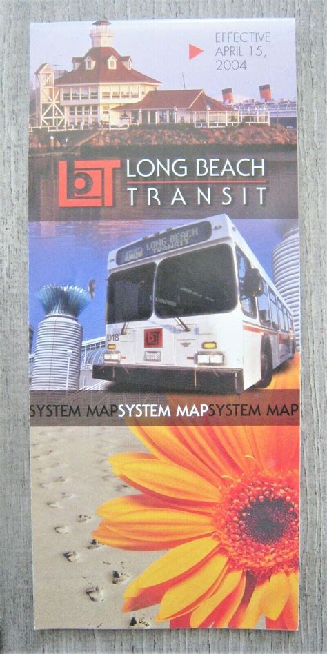 Long Beach Transit System Bus Map (2004) California CA | #3857661093