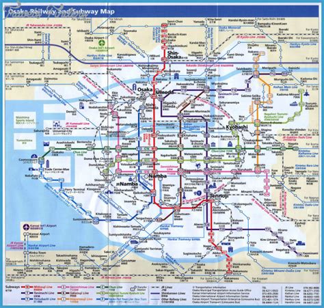 Osaka Metro Map - TravelsFinders.Com