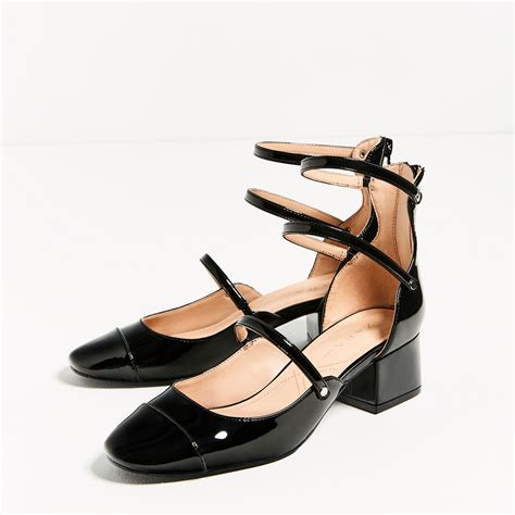 STRAPPY HIGH - HEEL SHOES-SHOES-TRF | Zara shoes, Black strap heels ...