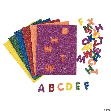 1000 Awesome Foam Self-Adhesive Glitter Letters - Discontinued