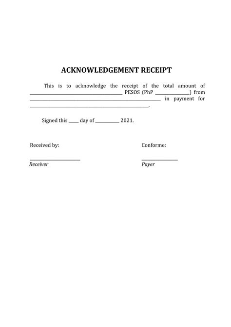 Acknowledgement Of Receipt Template - prntbl.concejomunicipaldechinu.gov.co