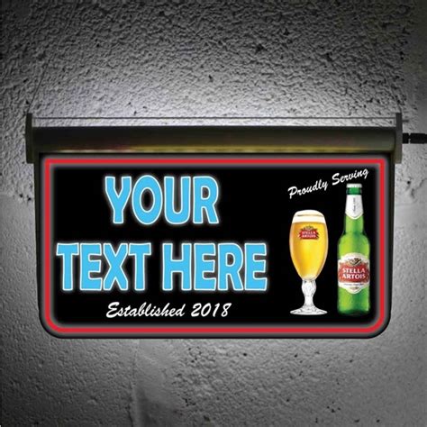 JAF Graphics. Custom Light up Bar Sign - Stella