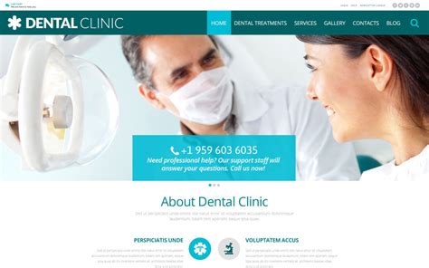 Dental PSD Template #55933 - TemplateMonster