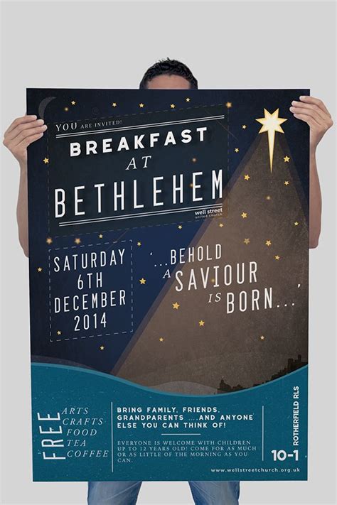 Breakfast At Bethlehem on Behance | Children's ministry, Holiday flyer ...